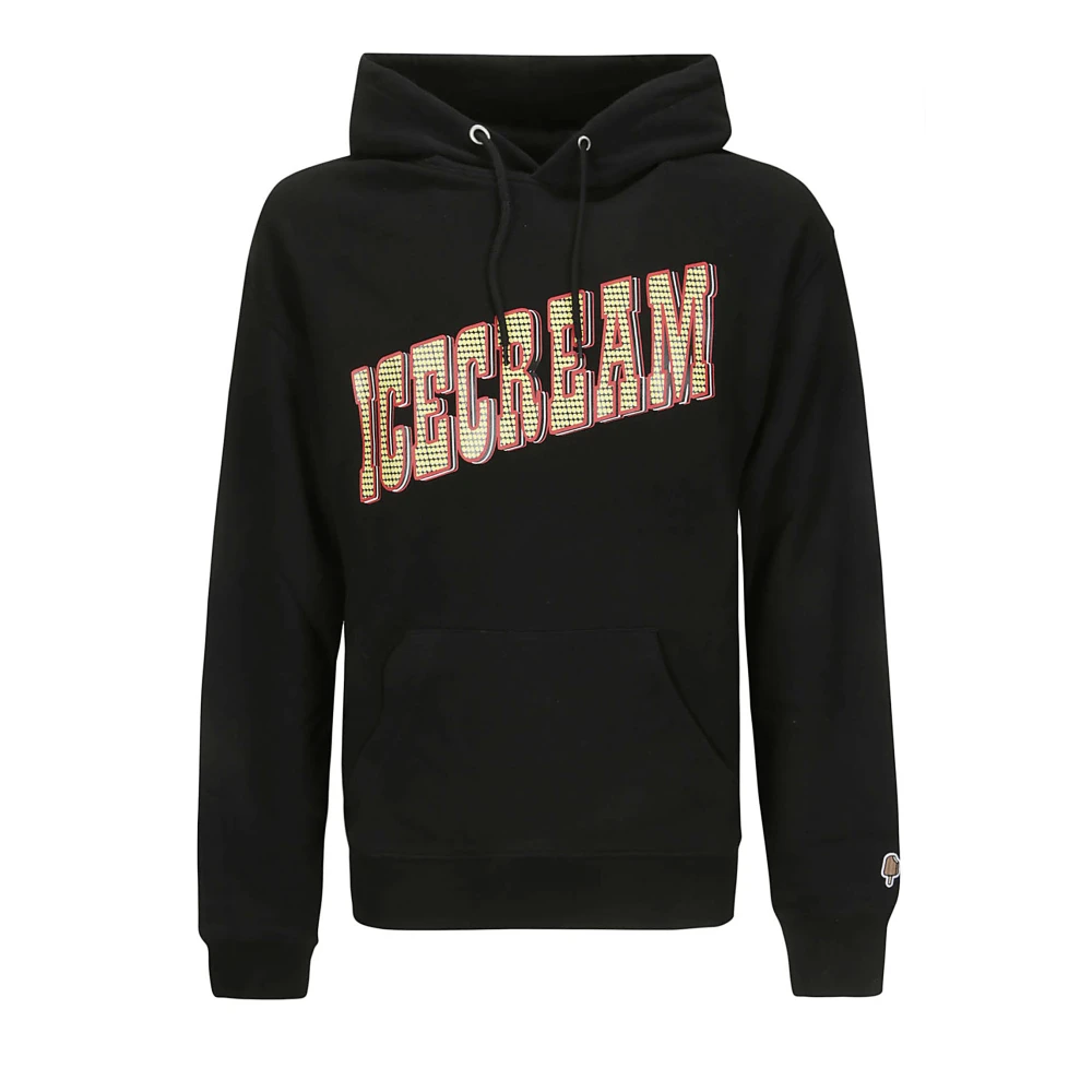 Icecream Hoodie met Voorkantprint Black Heren