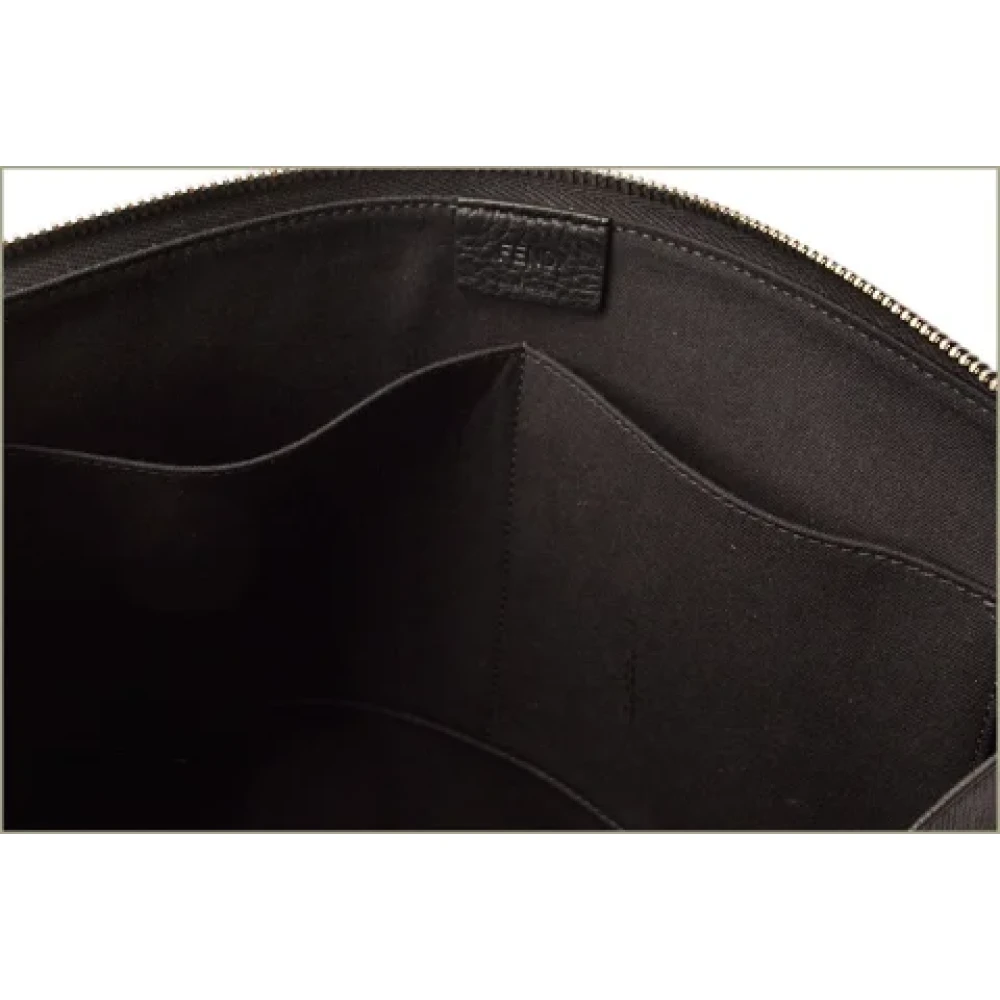 Fendi Vintage Pre-owned Leather clutches Black Dames