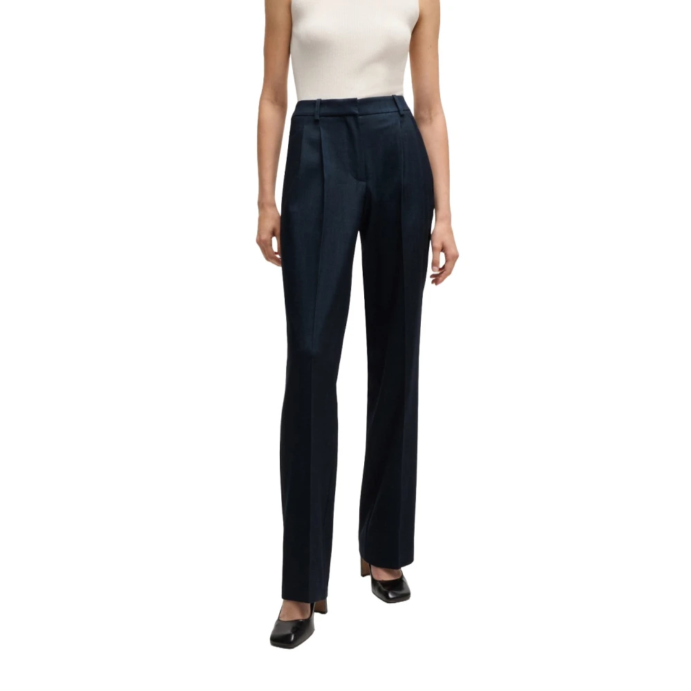 Hugo Boss Denim effect regular fit broek Blue Dames