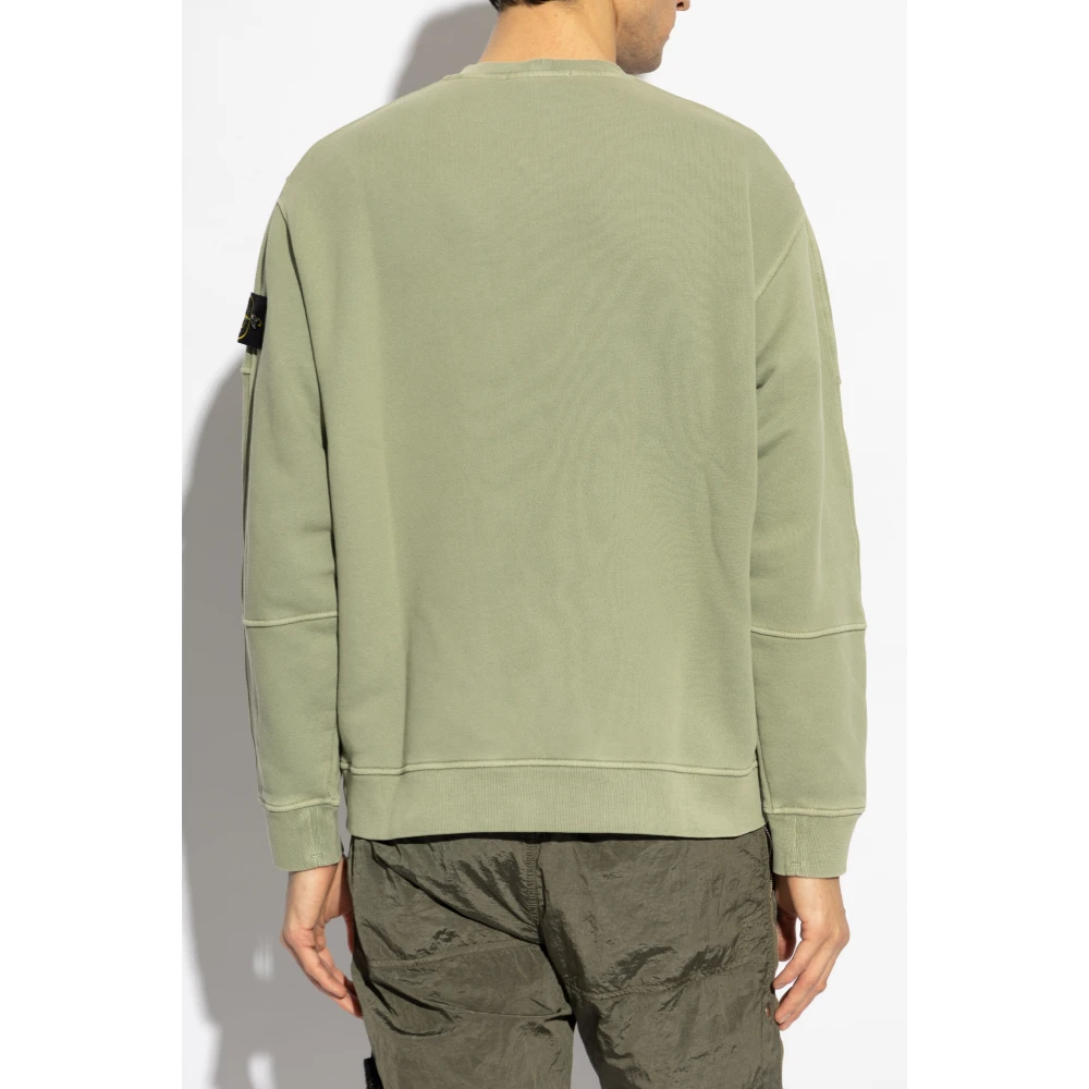 Stone Island Sweatshirt met logo Green Heren