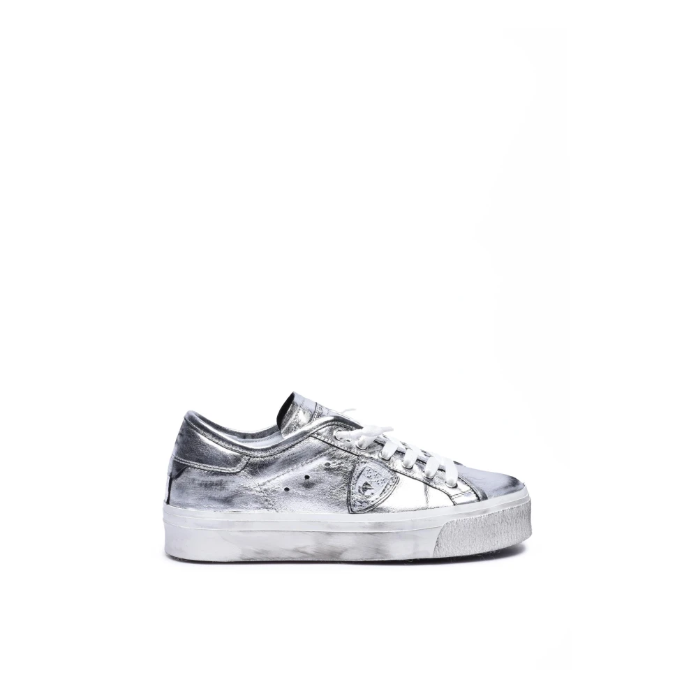 Philippe Model Leren sneakers met rubberen zool Dames Schoenen Grijs
