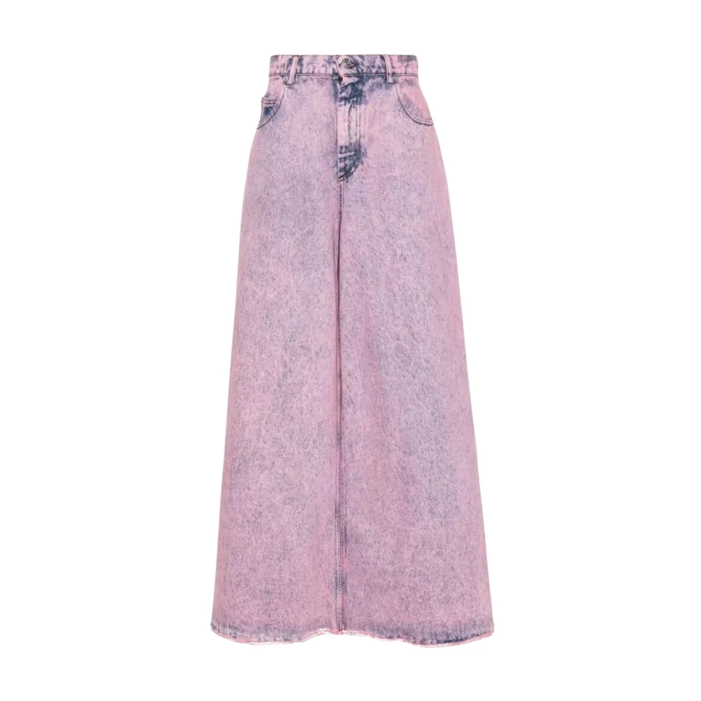Marni Women's Pink Flared Cotton Jeans Italy Made - Wide Jeans - Xs - Jeans