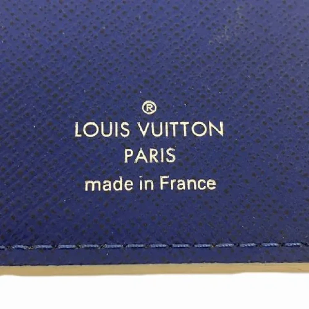 Louis Vuitton Vintage Pre-owned Leather wallets Blue Heren