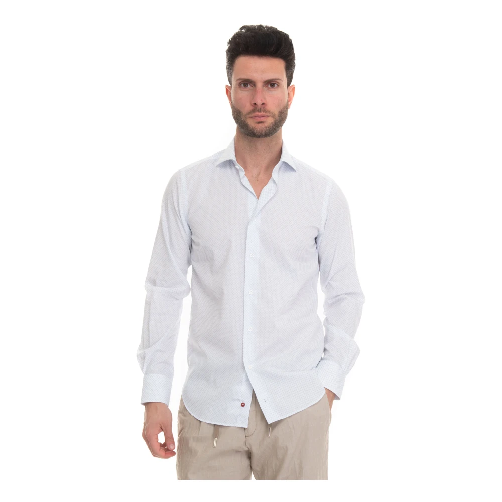 Càrrel Casual Overhemd met Franse Hals White Heren