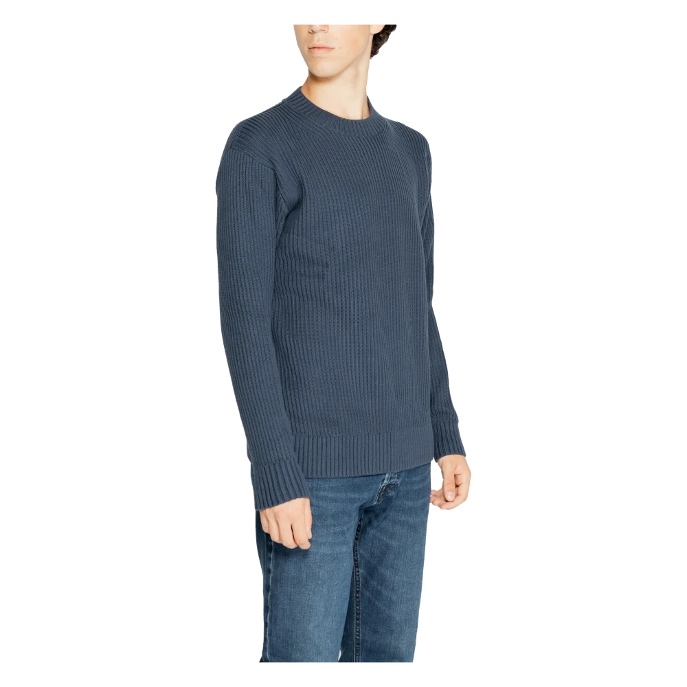 Calvin Klein Jeans Heren Gebreide Kleding Collectie 100% Katoen Blue Heren
