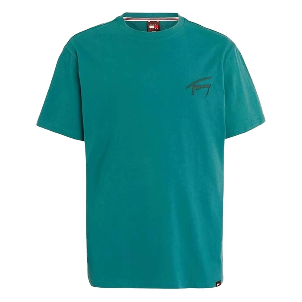 Tommy Hilfiger Reg Signature T-shirt Green Heren