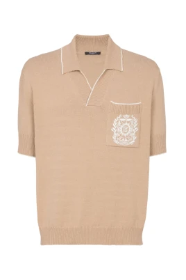 Broderad V-ringad Polo