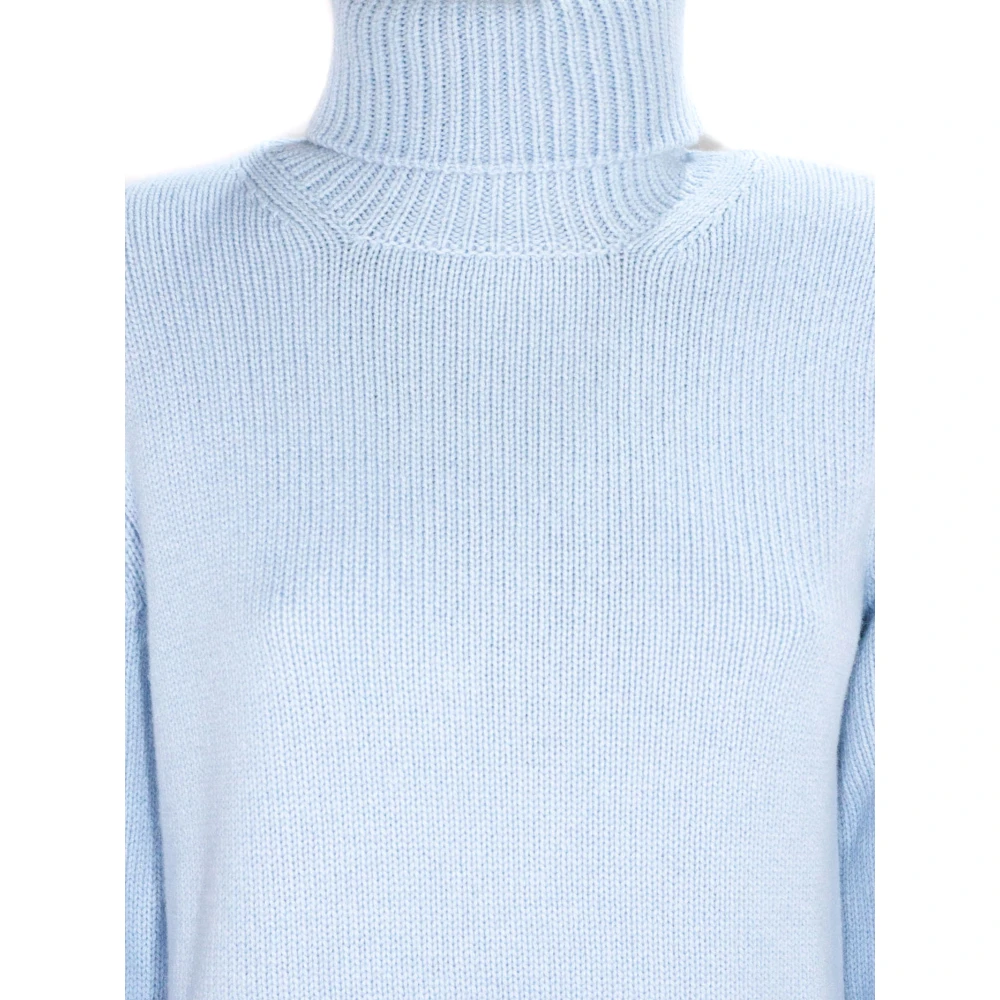 Kangra Blauwe Wol Kasjmier Coltrui Sweater Blue Dames