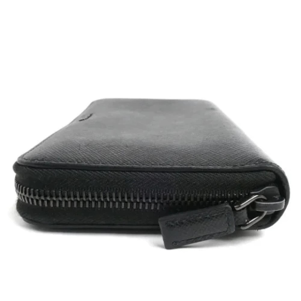 Prada Vintage Pre-owned Leather wallets Black Dames