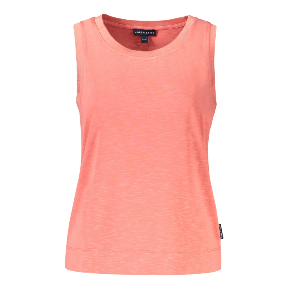 North Sails Women's Pink Sleeveless Tops, S, Slub Jersey Tank Top