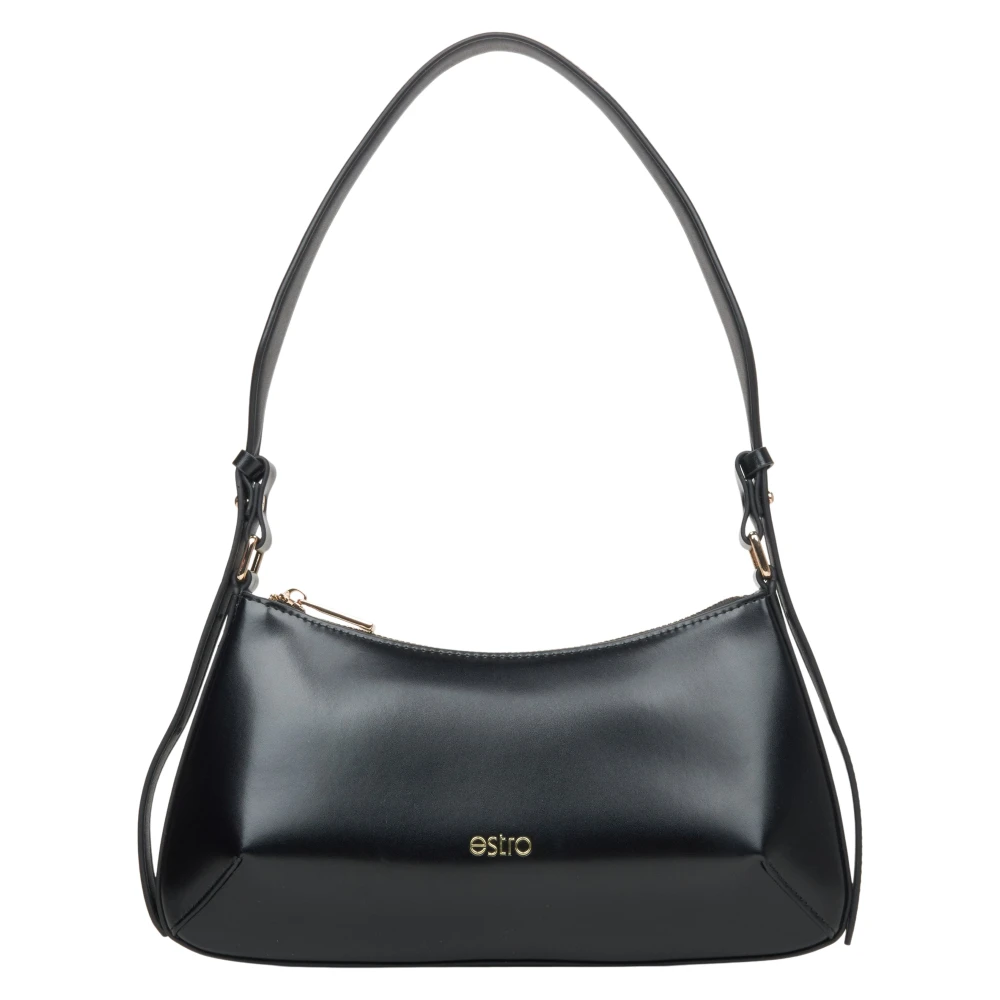 Estro Women's Black Shoulder Bags, One Size, Compact Baguette Bag