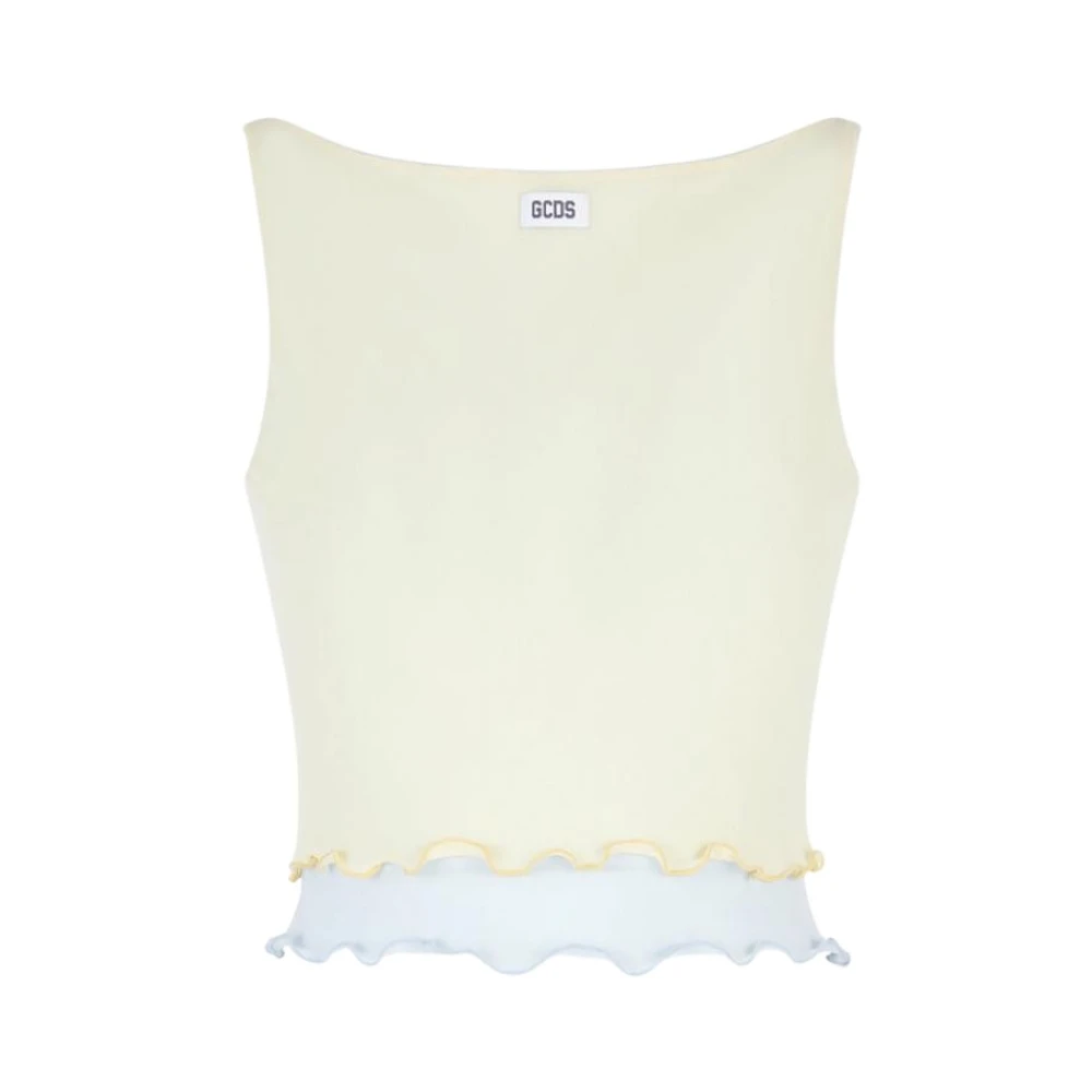 Gcds Nylon Tanktops voor vrouwen Yellow Dames