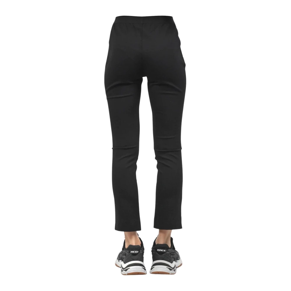 Liviana Conti Zwarte Leggings van Technische Stof Black Dames