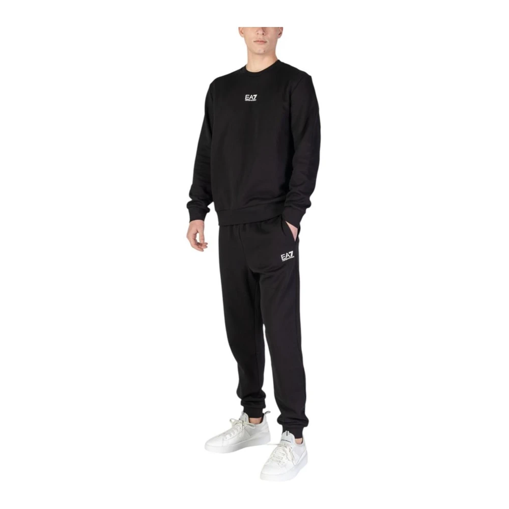Emporio Armani EA7 Zwart Katoenmix Sweatsuit Black Heren
