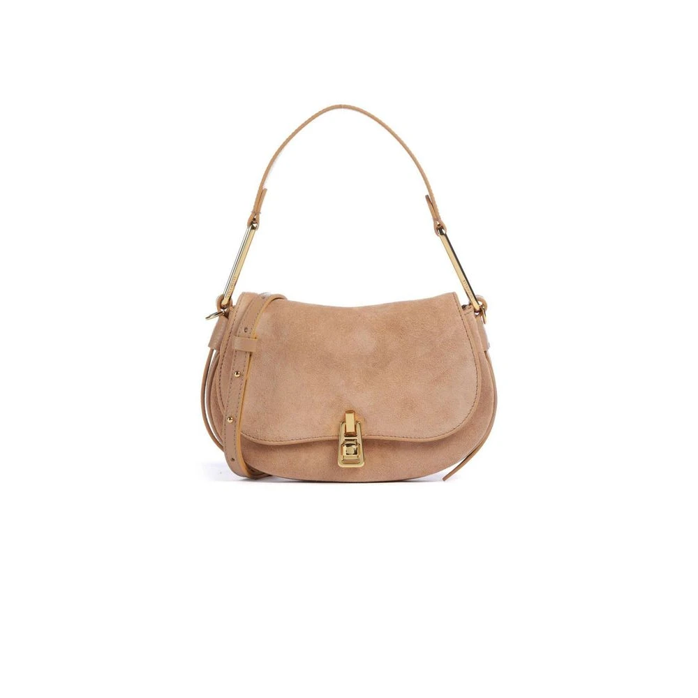 Coccinelle Women's Beige Shoulder Bags, One Size, Magie Suede Bim Handbag