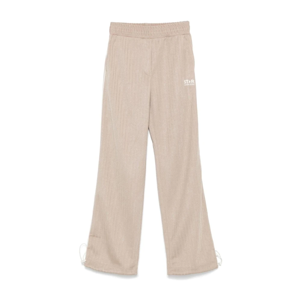 Golden Goose Beige Logo Sportieve Broek Beige Dames