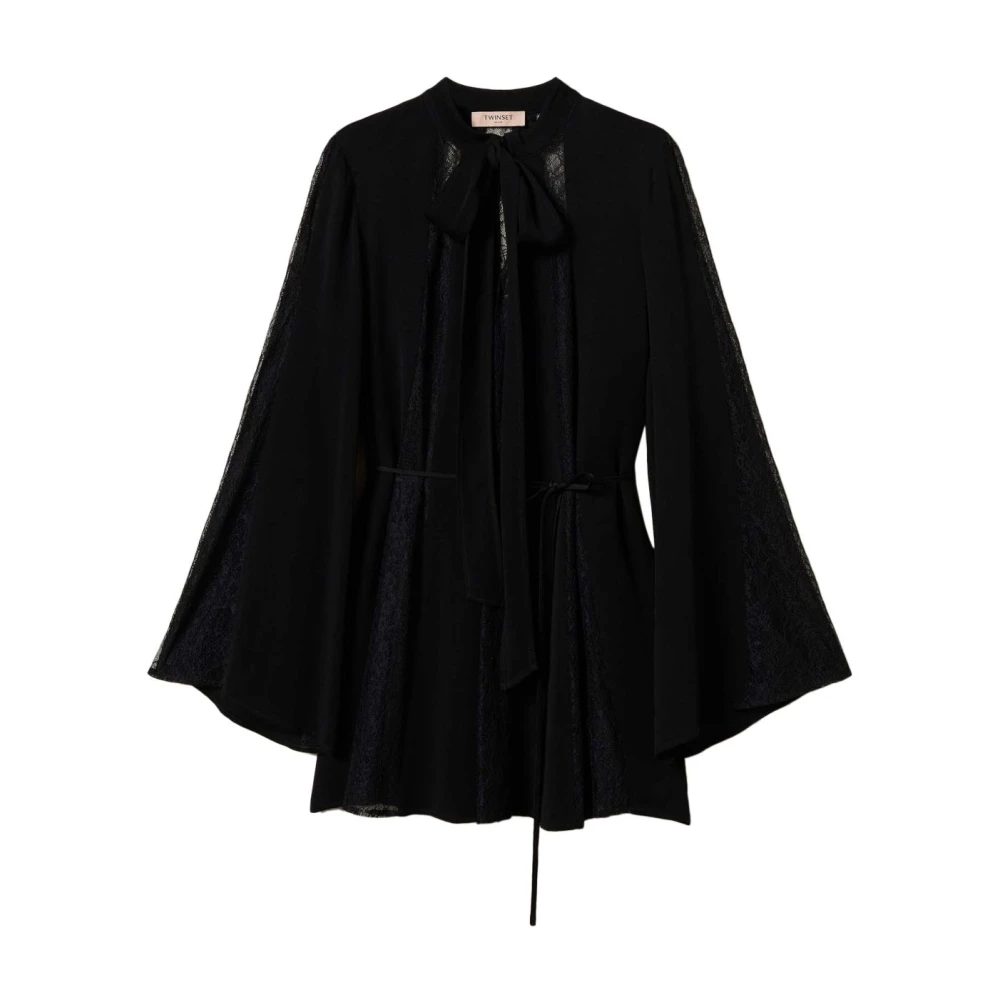 Twinset Zwarte blouse voor vrouwen Black Dames