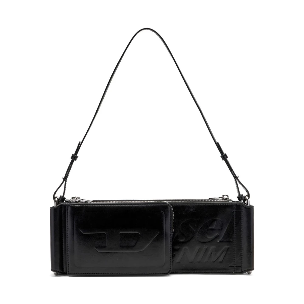 Diesel Donna Nero Flag-D Shoulder Bag