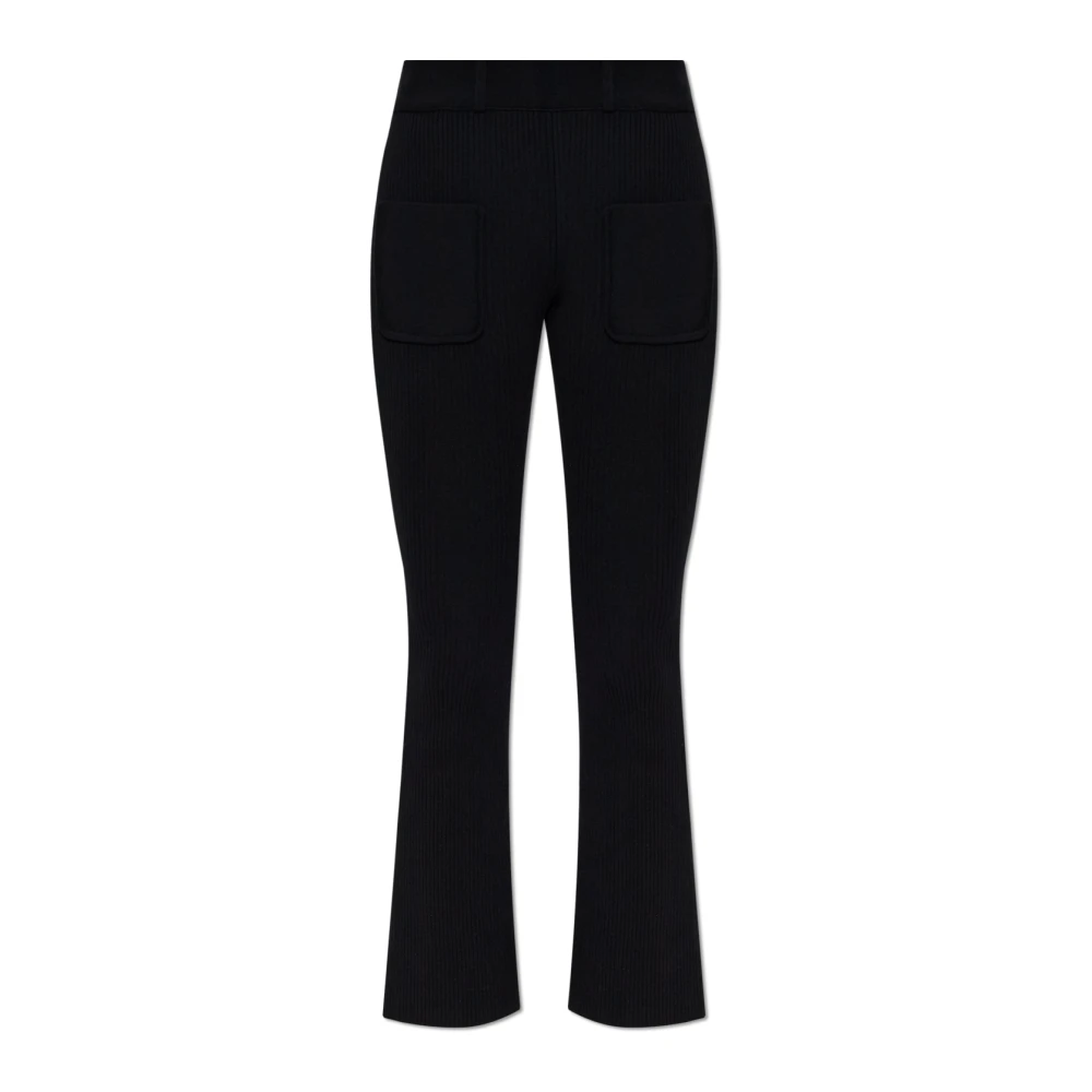 Courrèges Vrouw Zwart Broeken Dames, S, Gestreepte Broek