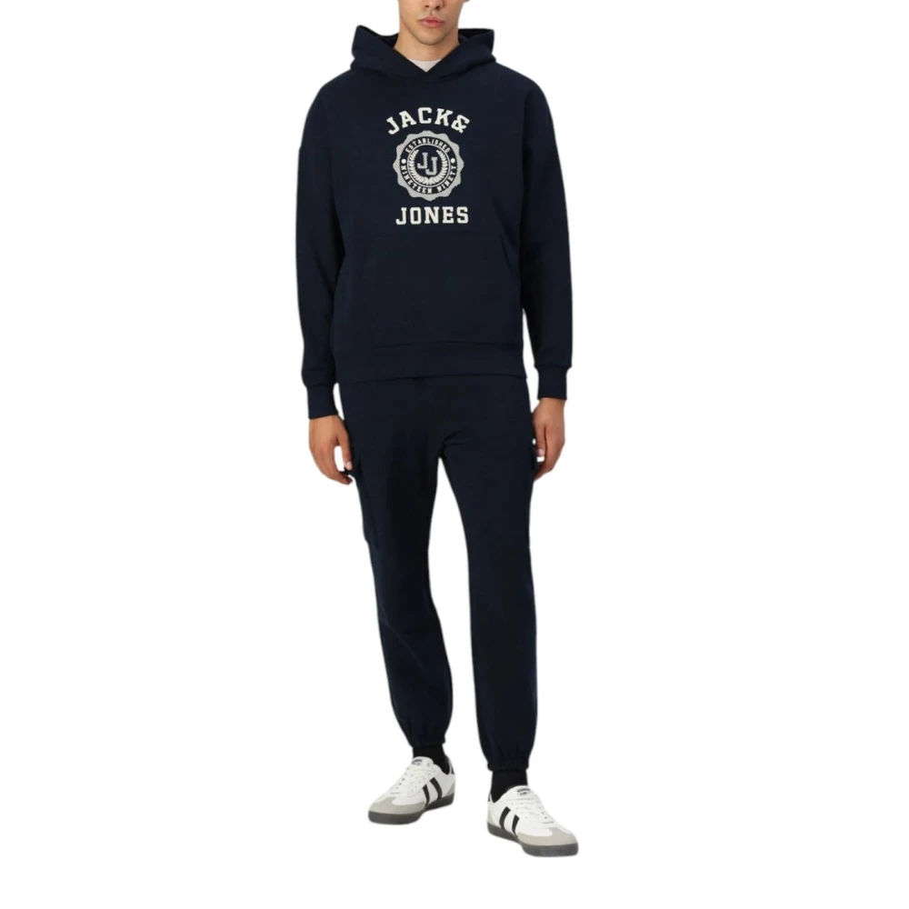 jack & jones Navy Casual Hoodie Modern Veelzijdig Blue Heren