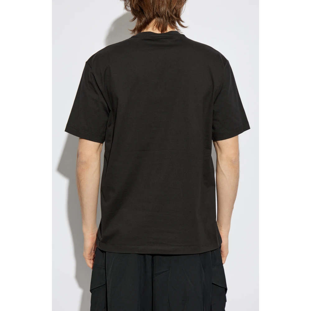 Y-3 T-shirt met bedrukt logo Black Heren