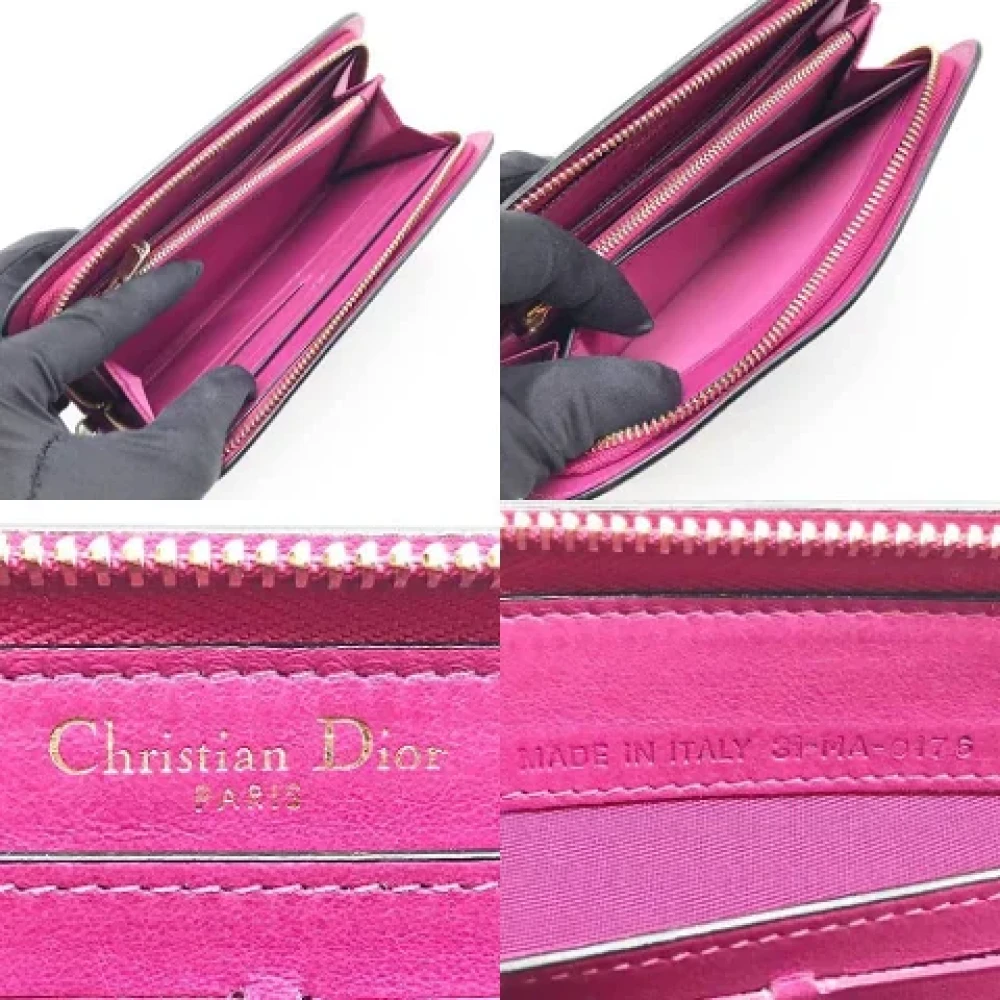 Dior Vintage Pre-owned Leather wallets Black Dames