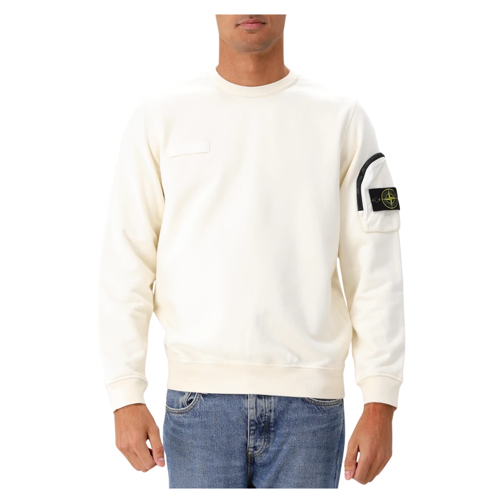 Stone Island Beige Sleeve Pocket Sweater Beige, Herr