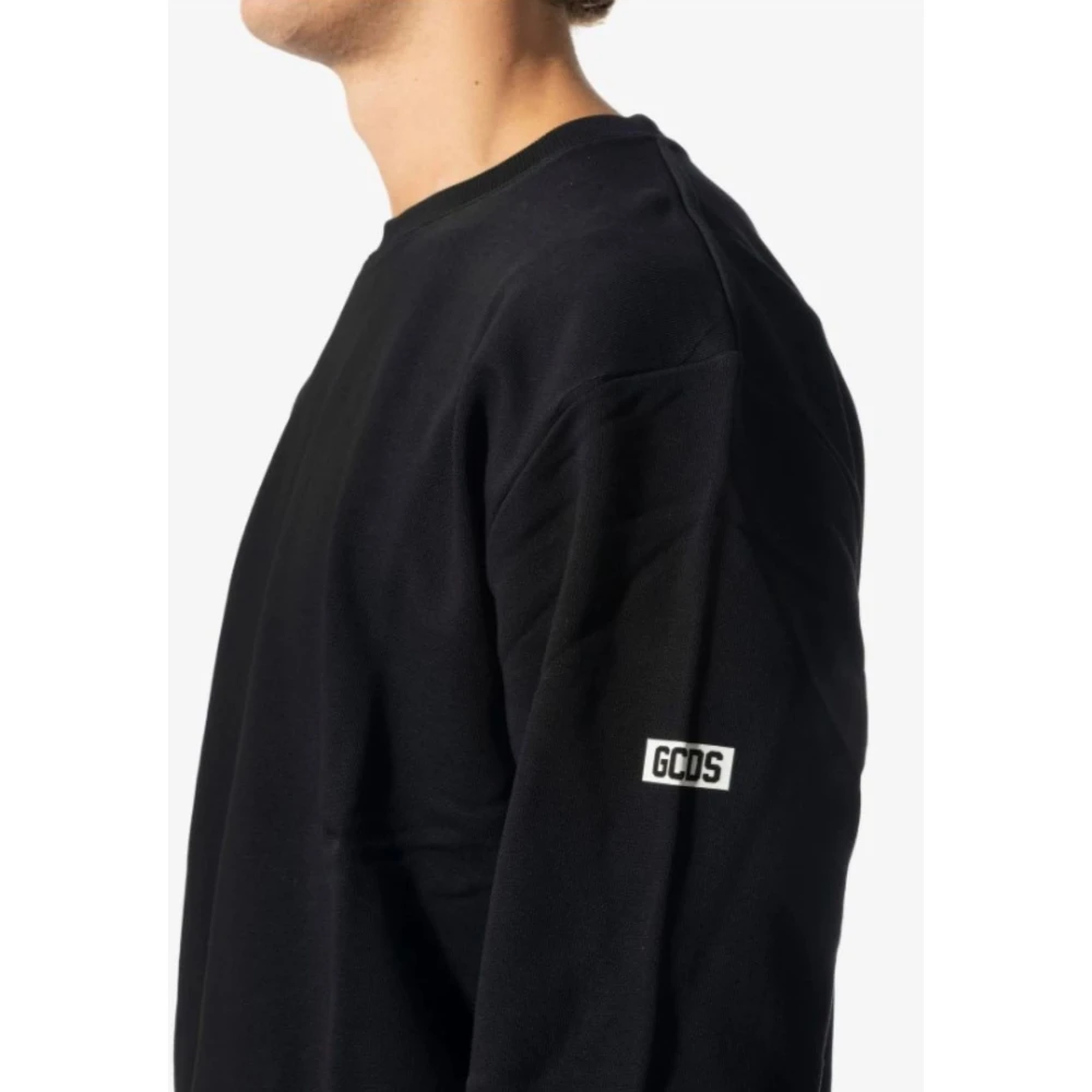 Gcds Heren Crewneck Essentials Sweatshirt Black Heren