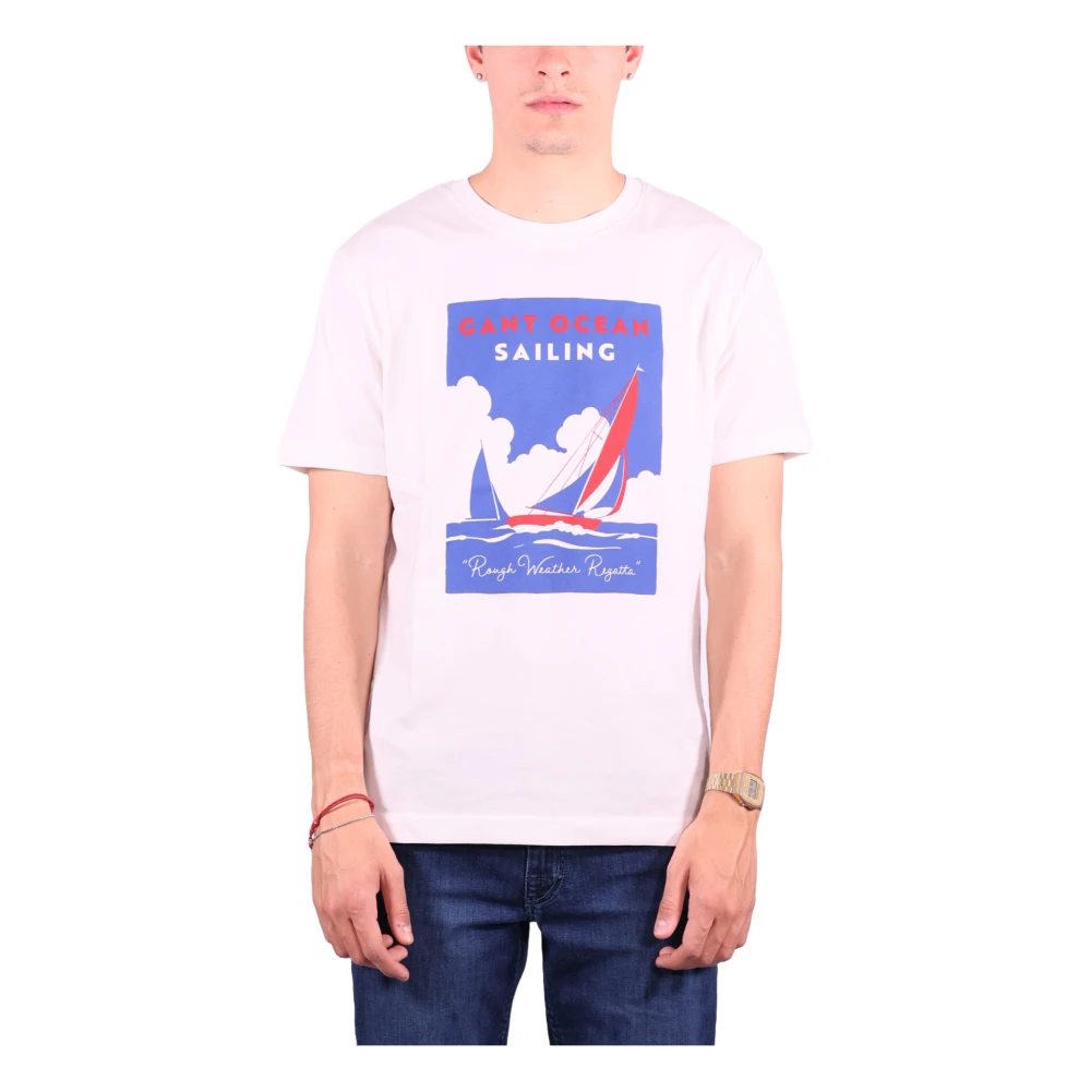 Gant - Tops > T-Shirts - White - Gant - Modalova