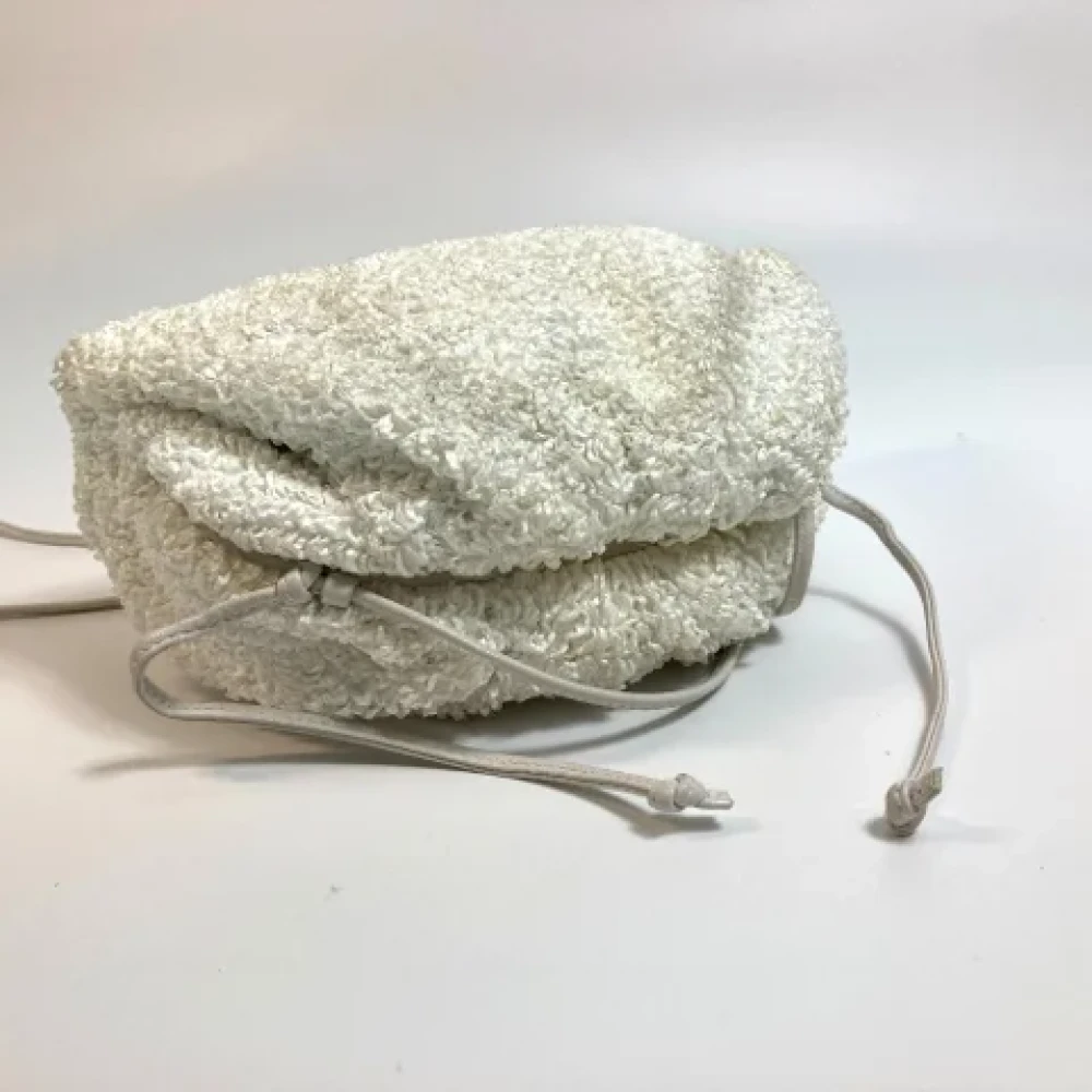 Bottega Veneta Vintage Pre-owned Fabric shoulder-bags White Dames