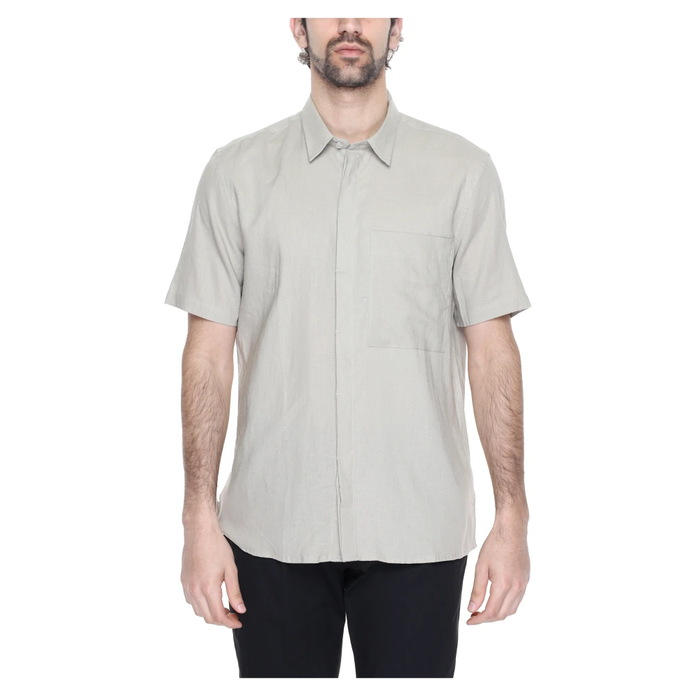 Antony Morato Beige korte mouwen overhemd knoopsluiting Beige Heren