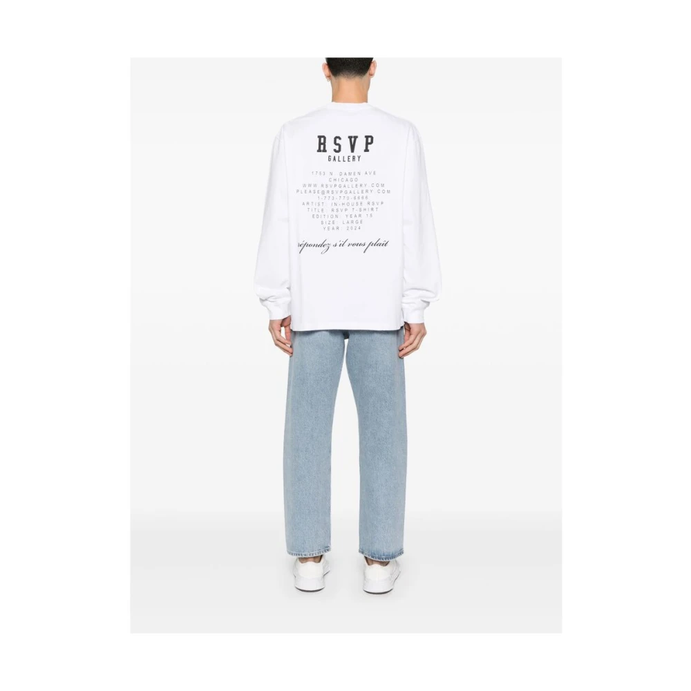 Agolde Witte Crew Neck Sweater met Logo White Heren
