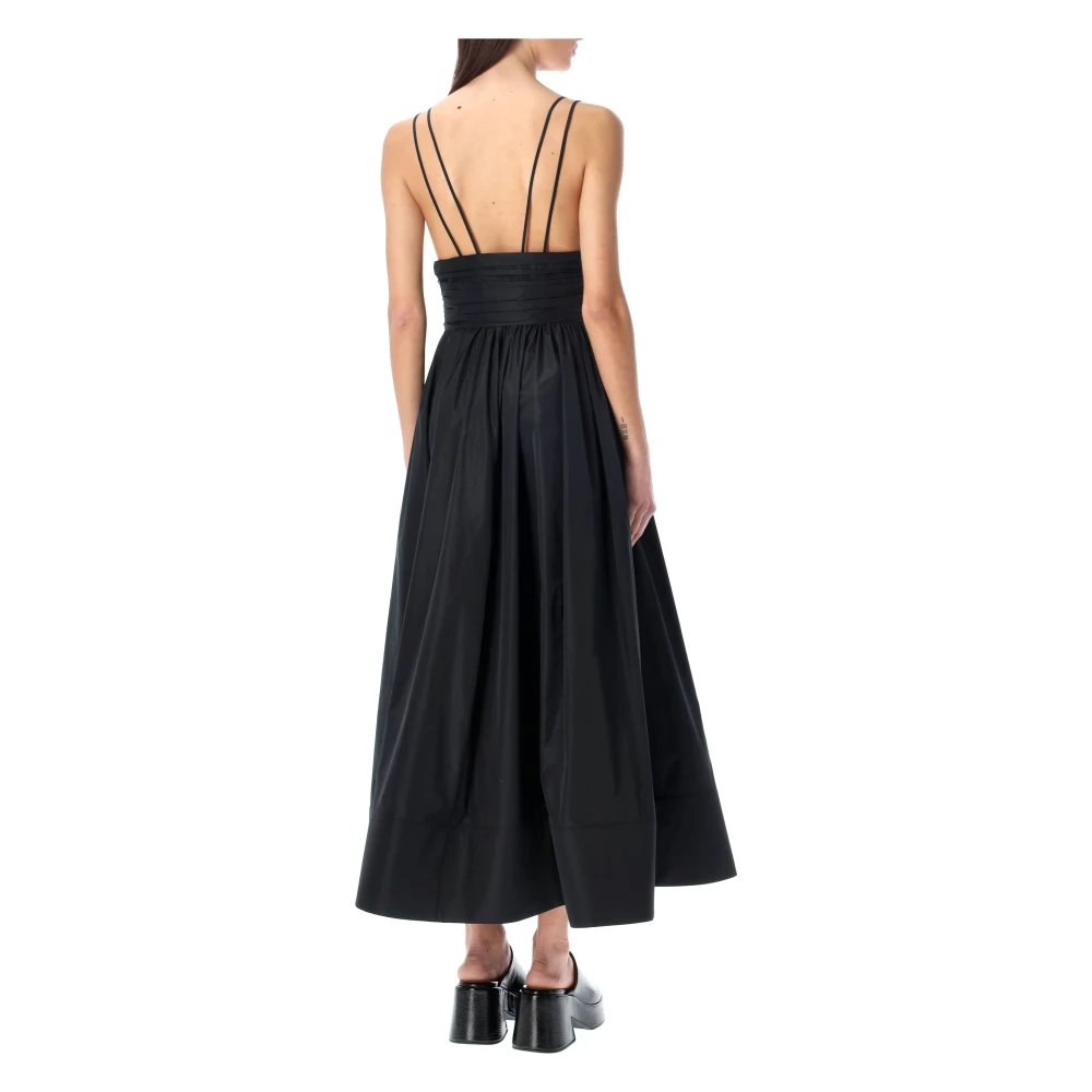 Philosophy di Lorenzo Serafini Zwarte Triangle Maxi Jurk Elegante Stijl Black Dames