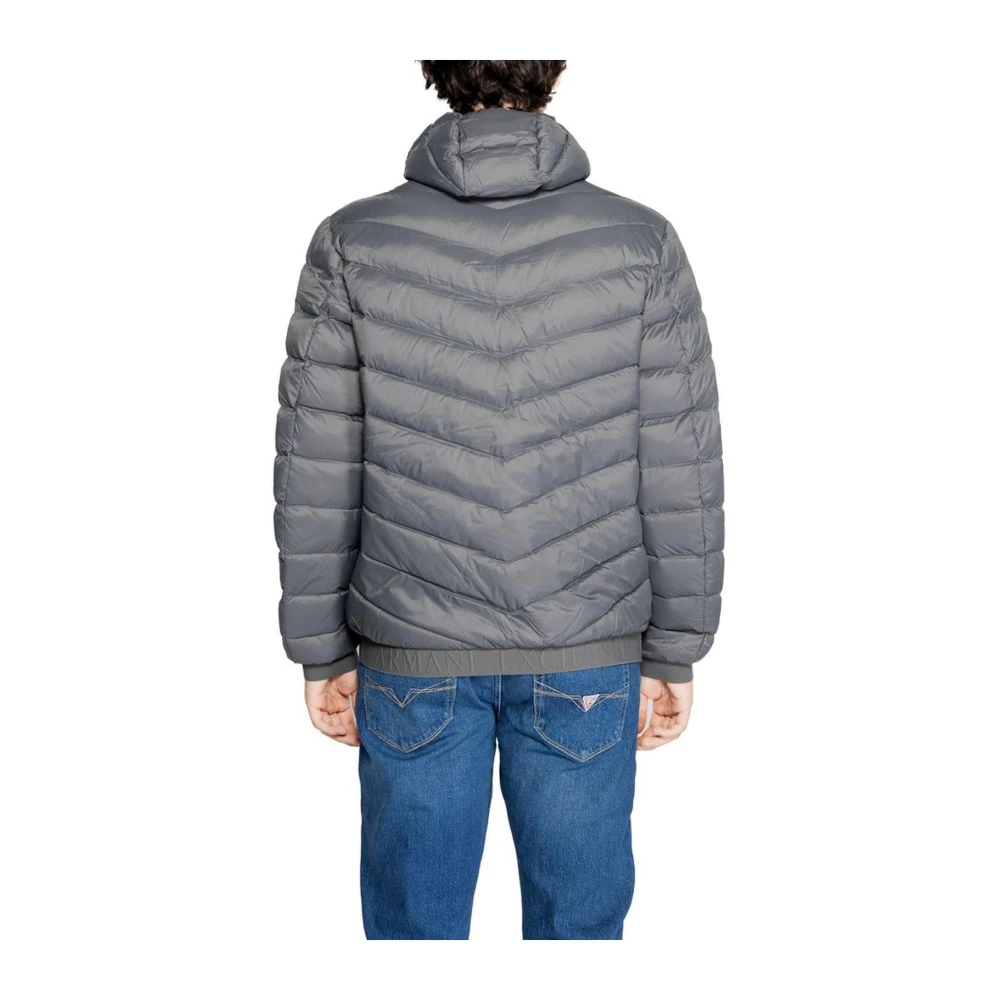 Armani Exchange Moderne Grijze Polyesterjas Heren Collectie Gray Heren