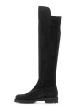 gabor-knielaar-zwart-strass-nubuck-stretch