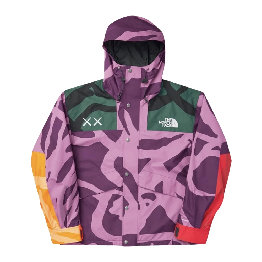 Kaws Limited Edition Mountain Parka Jas Paars Groen Multicolor Heren