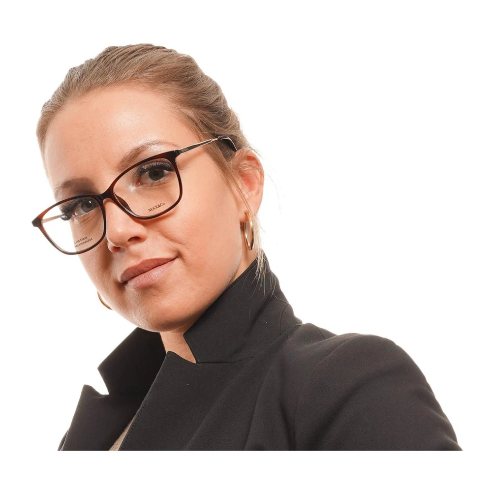Max & Co Bruine Trapezium Optische Monturen Brown Dames