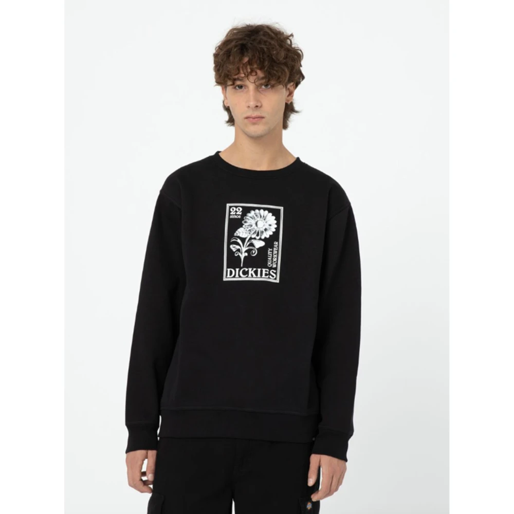 Dickies Zwarte Garden Plain Pullover Black Heren
