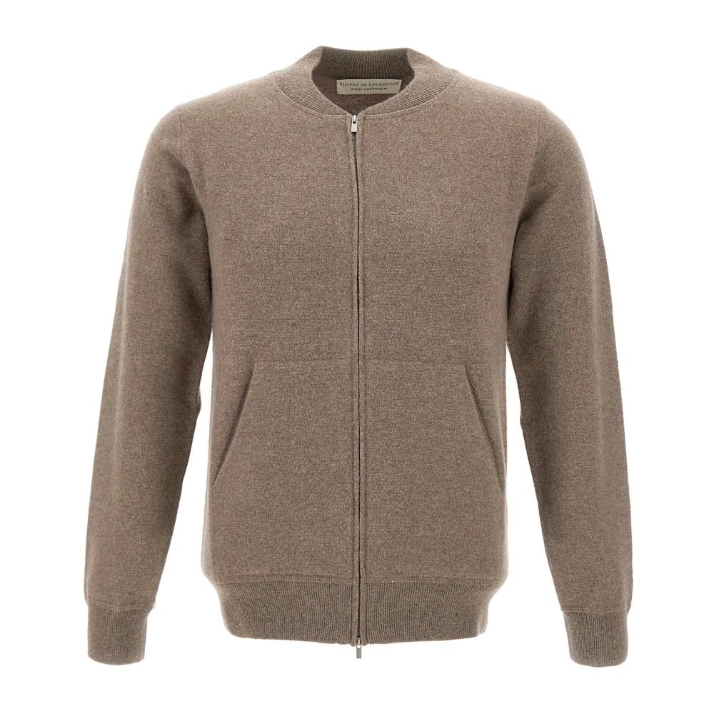 Filippo De Laurentiis Merino Wol Kasjmier Trui Bruin Brown Heren