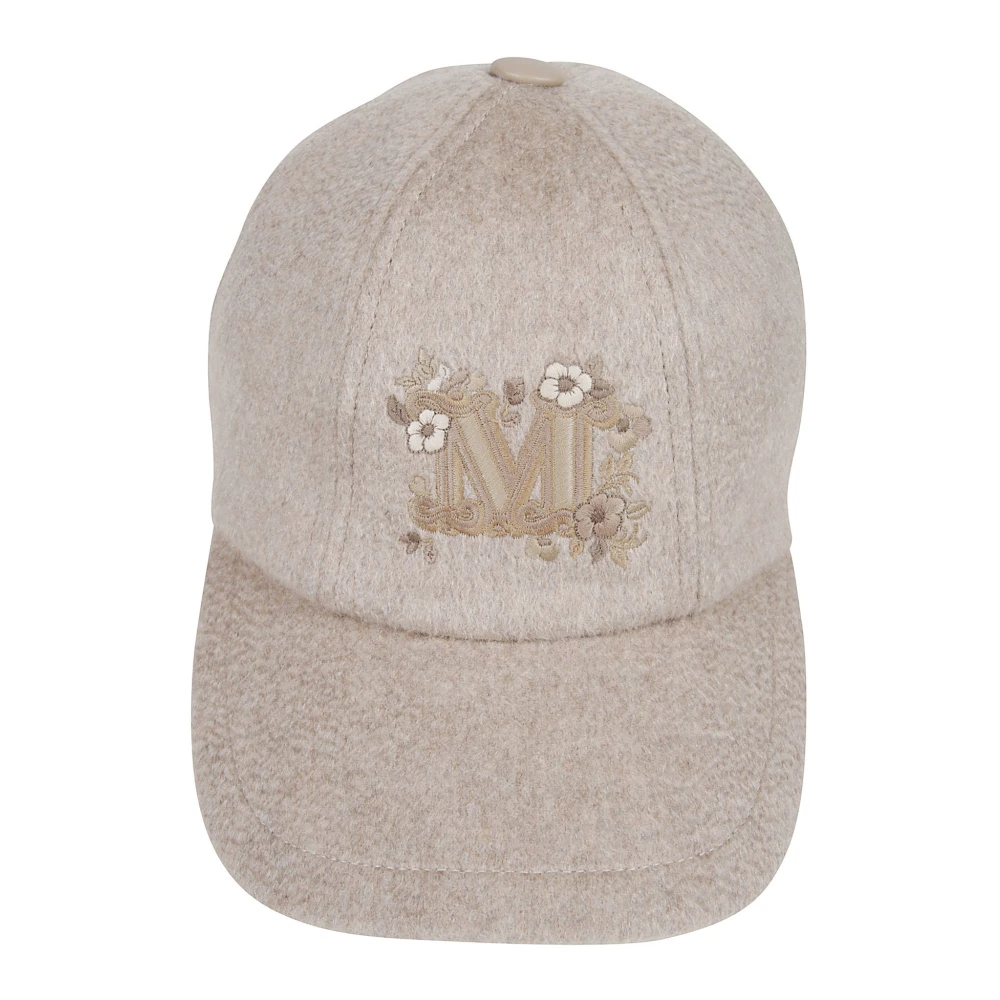 Max Mara Baseball Cap in Trendy Stijl Beige Dames