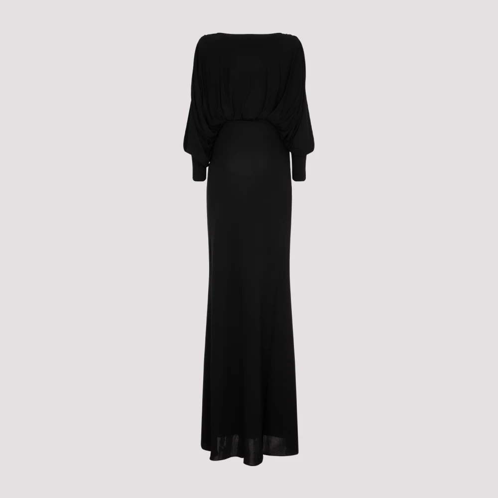 Saint Laurent Elegant Cut Out Zwart Jurk Black Dames
