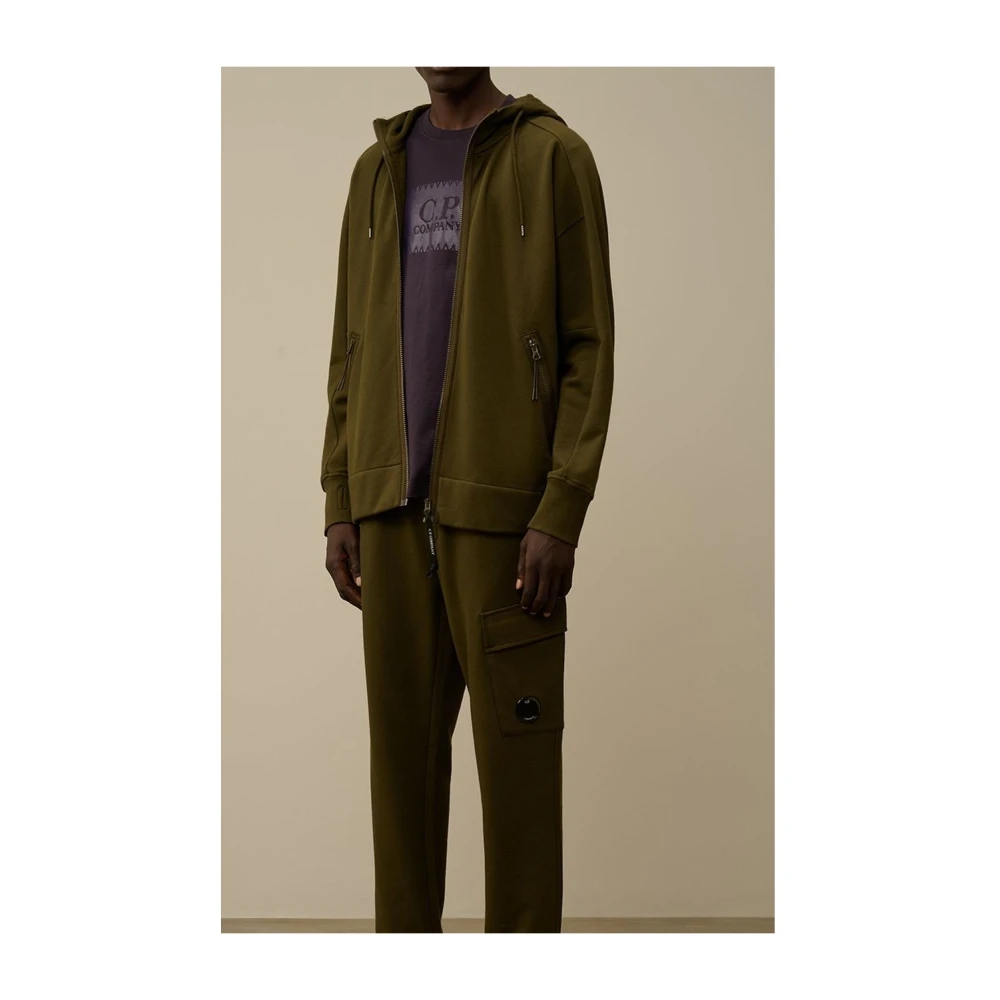 C.P. Company Groene rits hoodie met bril Green Heren