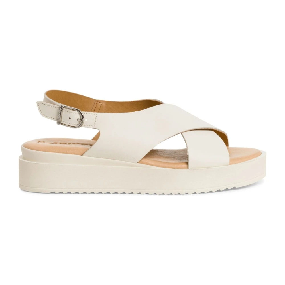 Tamaris Women's Beige Casual Flat Open Sandals - Flat Sandals - 7 Uk - Shoes