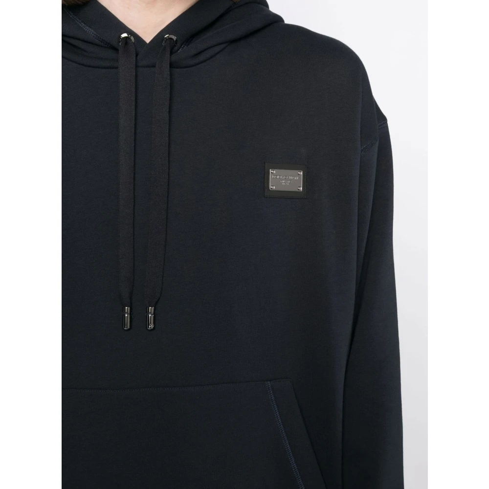 Dolce & Gabbana Blauwe Hoodie Essential Blue Heren