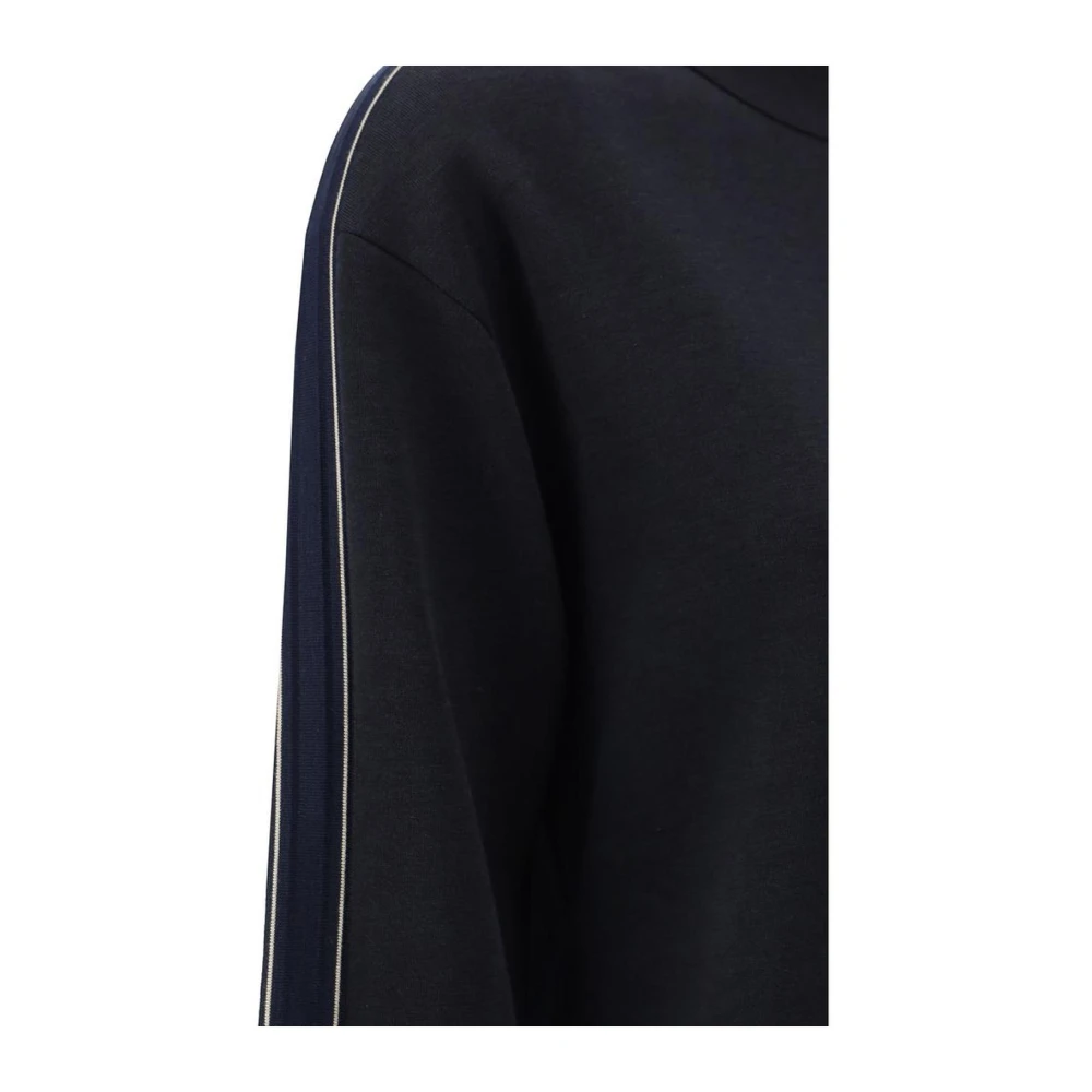 The Row Zijden Hoogsluitende Rits Sweatshirt Black Dames