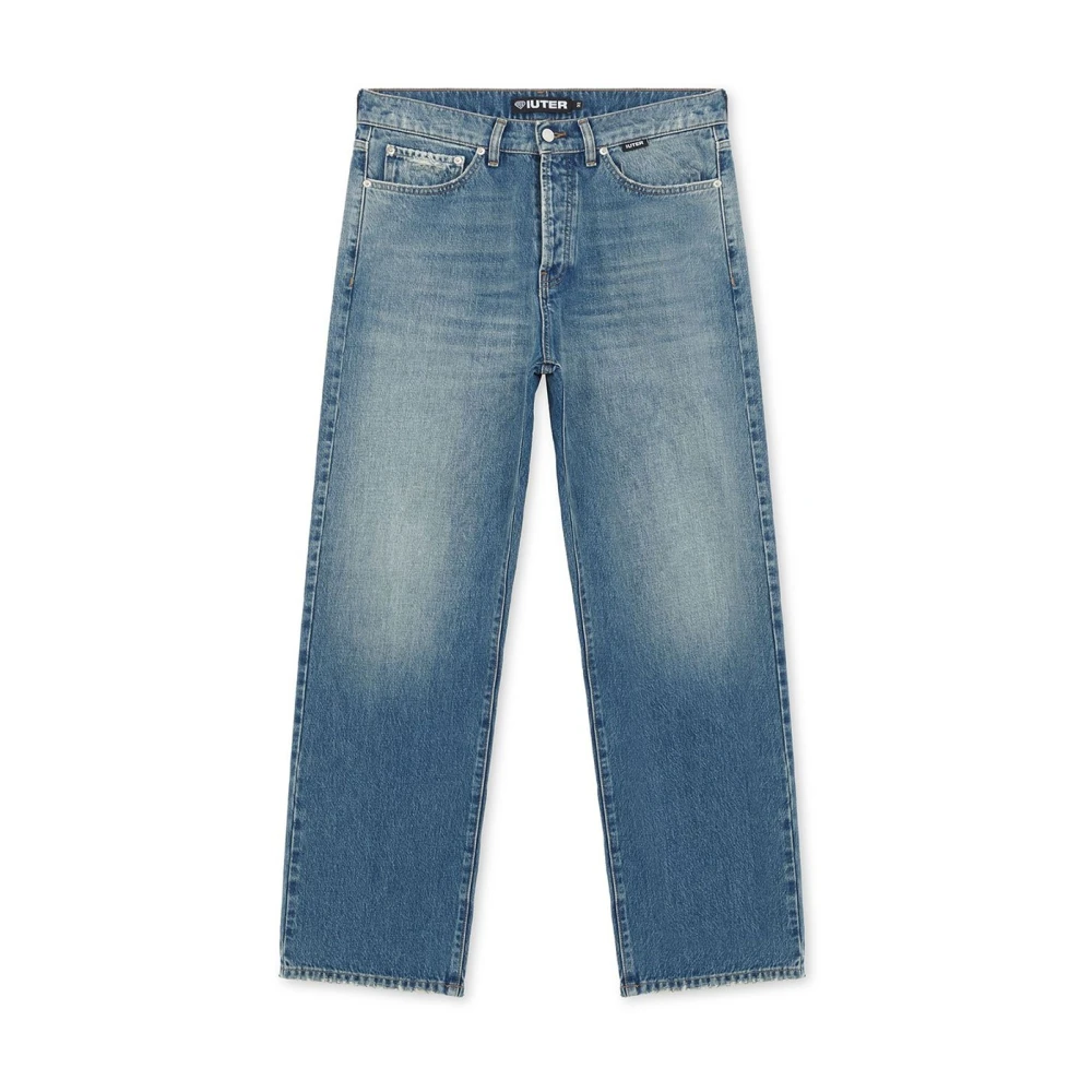 Iuter Loose Denim Jeans Lente Zomer 2024 Blue Heren