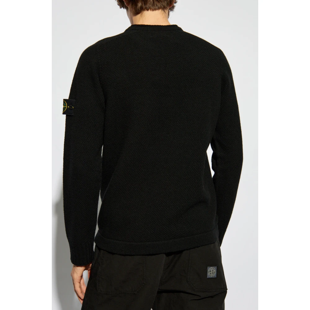 Stone Island Wollen trui Black Heren