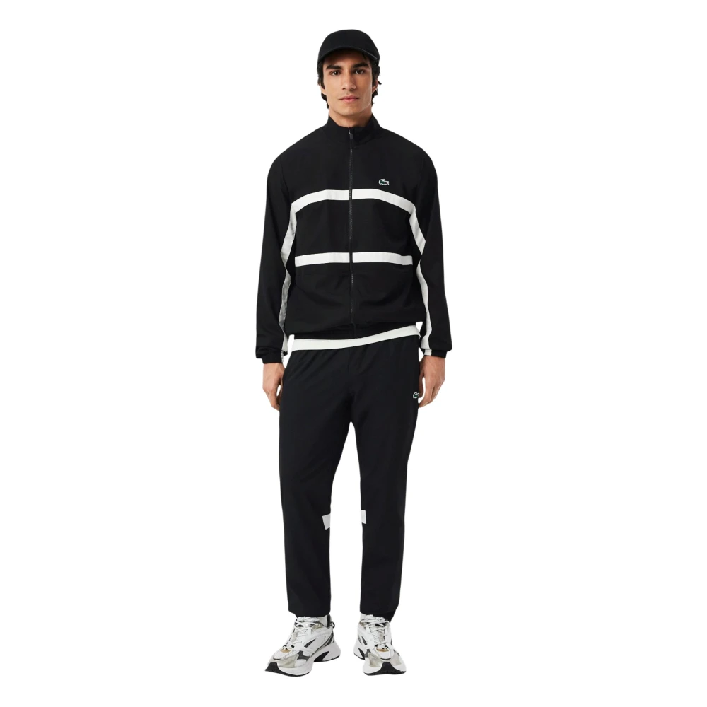 Lacoste Black Sport Printed Tracksuit - Male - Training - M - Sport