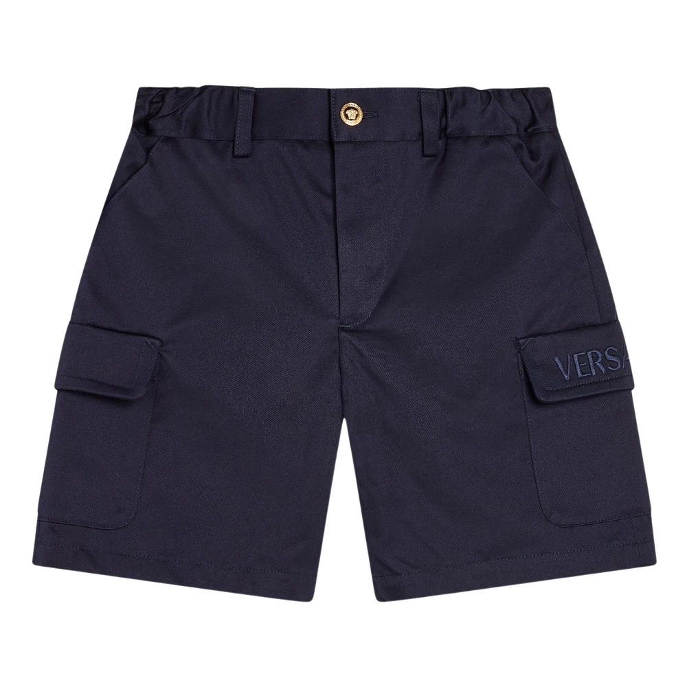 Versace Boys Blue Logo Cargo Shorts - Shorts - 6 Y - Kids
