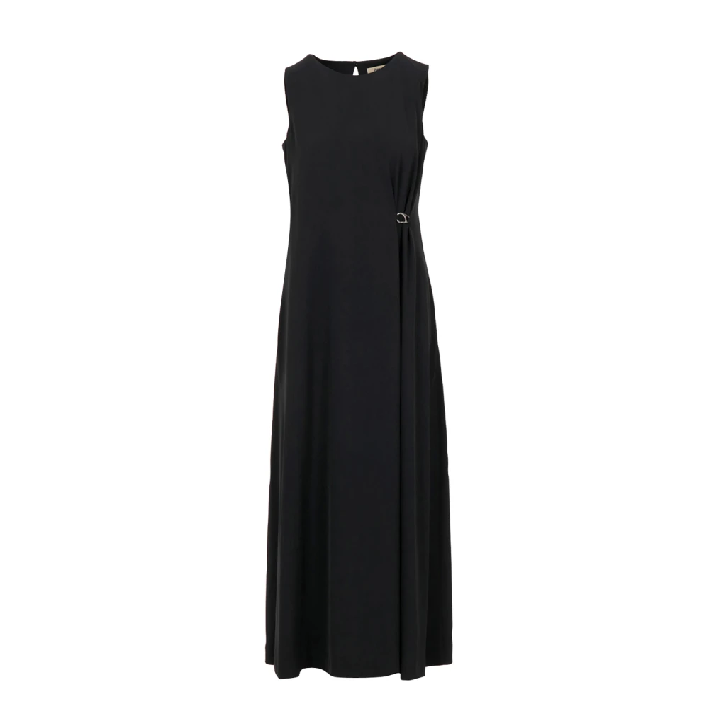 Herno Kvinno Svart Klänningar Dam, L, Fluid Diagonal Dress